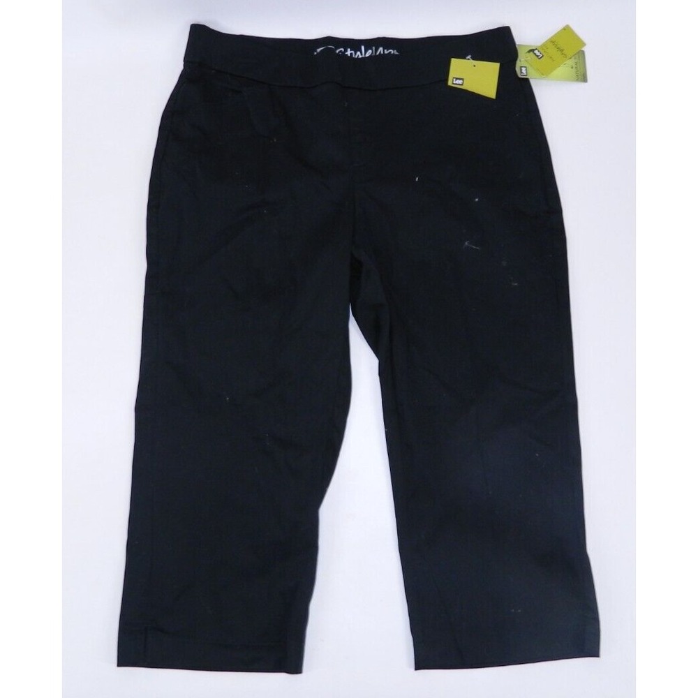 Lee Style‎ Up Pull On Pant Natural Fit Stretch Black Capri Womens 14P
